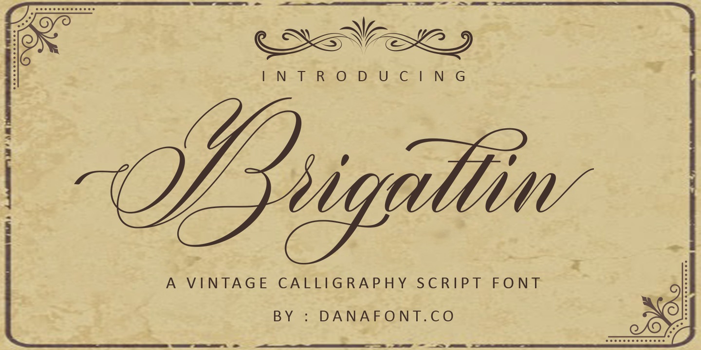Пример шрифта Brigattin #1